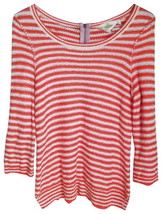 Anthropologie Anchors Away Top Small 2 4 Orange Nautical Soft COMFY Stripe Shirt - $59.00