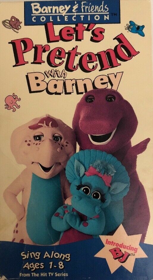 Barney Lets Pretend With Barney(VHS,1993)TESTED-RARE VINTAGE-SHIPS N 24 ...