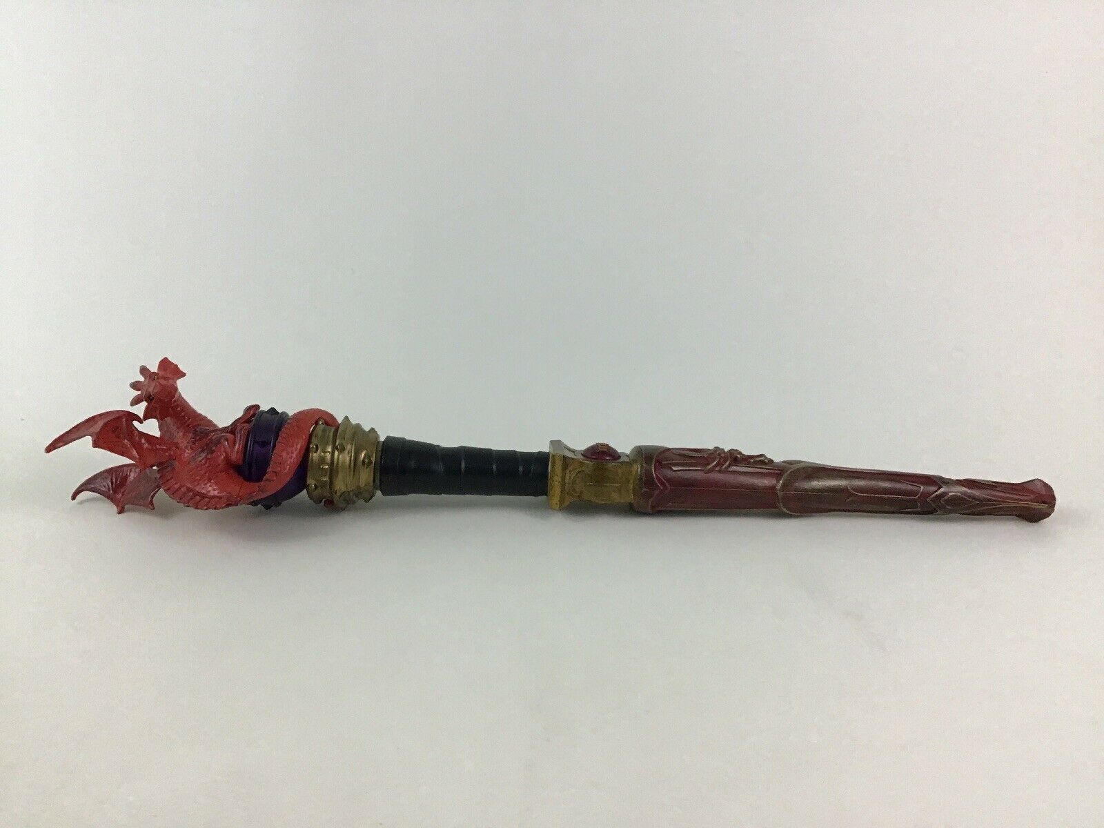 MagiQuest Red Gold Wand with Dragon Topper 18" Magic Quest Great Wolf