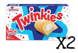 2x Box Hostess Twinkies Cakes 6 Cakes Each 202g -Canada FRESH - $21.29