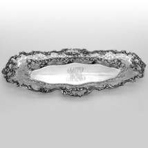 Openwork Long Oval Serving Tray Wallace Sterling Silver Mono MJCG - $1,625.83