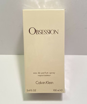 Calvin Klein Obession Eau De Parfum Spray 3.4 oz 100 ml New Sealed in Bo... - $34.29