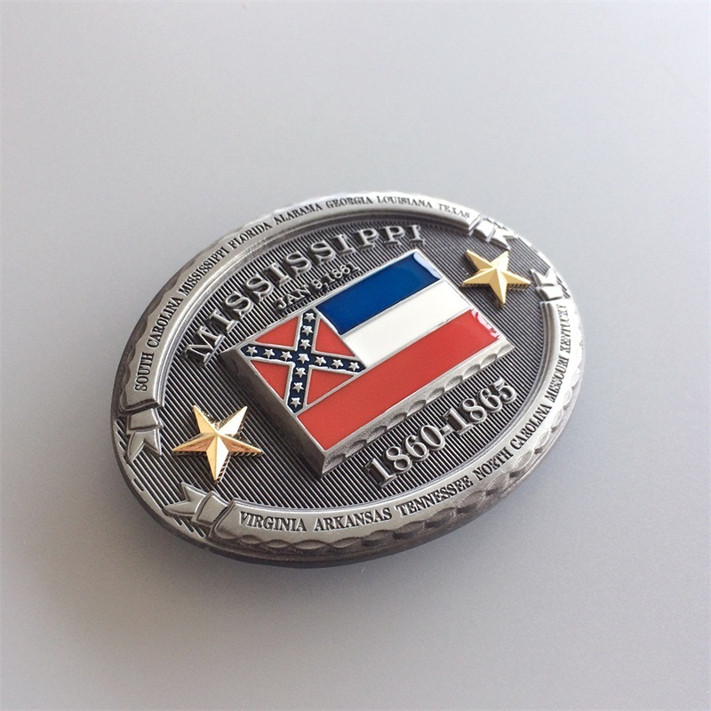 New Vintage Mississippi State Flag Oval Belt Buckle Gurtelschnalle ...