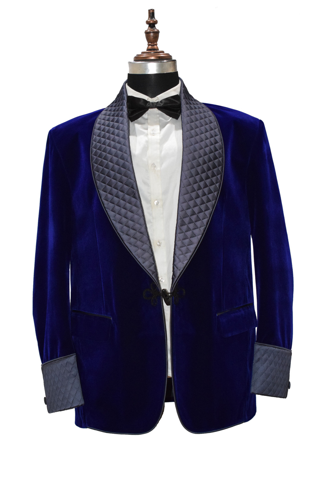 Men Royal Blue Smoking Jackets Designer Elegant Luxury Party Wear
