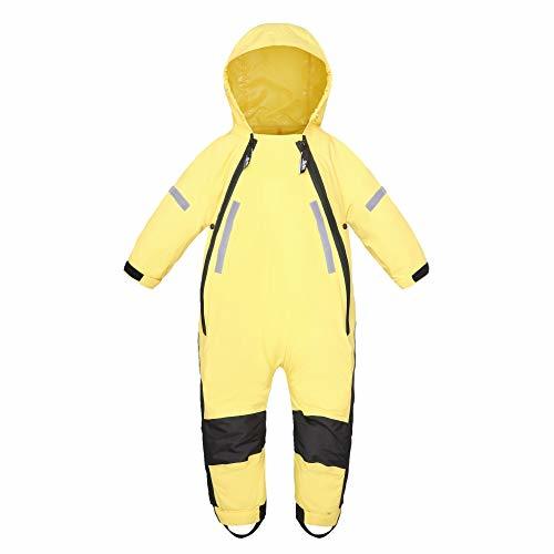 HAPIU Kids Toddler Rain Suit Muddy Buddy Waterproof Coverall,Yellow,4T ...
