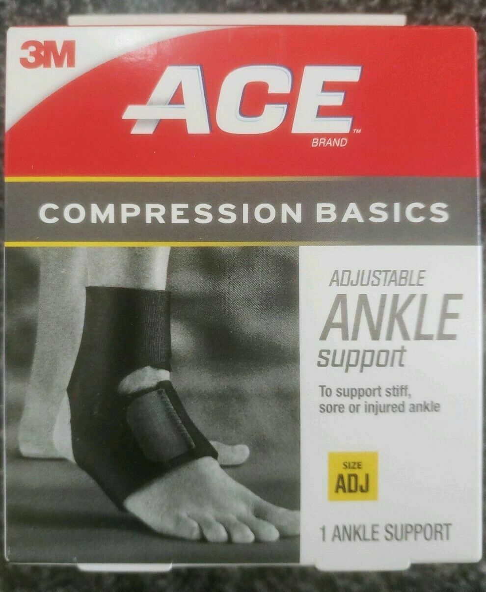Ace Compression Basics Adjustable Ankle Supports Orthotics, Braces