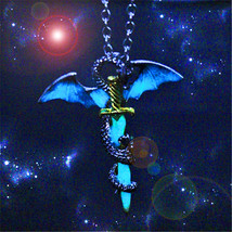 Haunted DRAGON GLOW NECKLACE YOUTH VITALITY POWER 925 VESSEL WITCH Cassia4  - $31.91