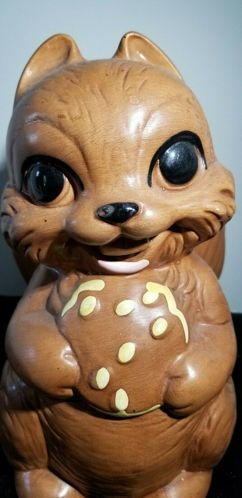 Vintage 1960s Twin Winton California Pottery Big Eye Brown Squirrel Cookie Jar Vintage (Pre1970)