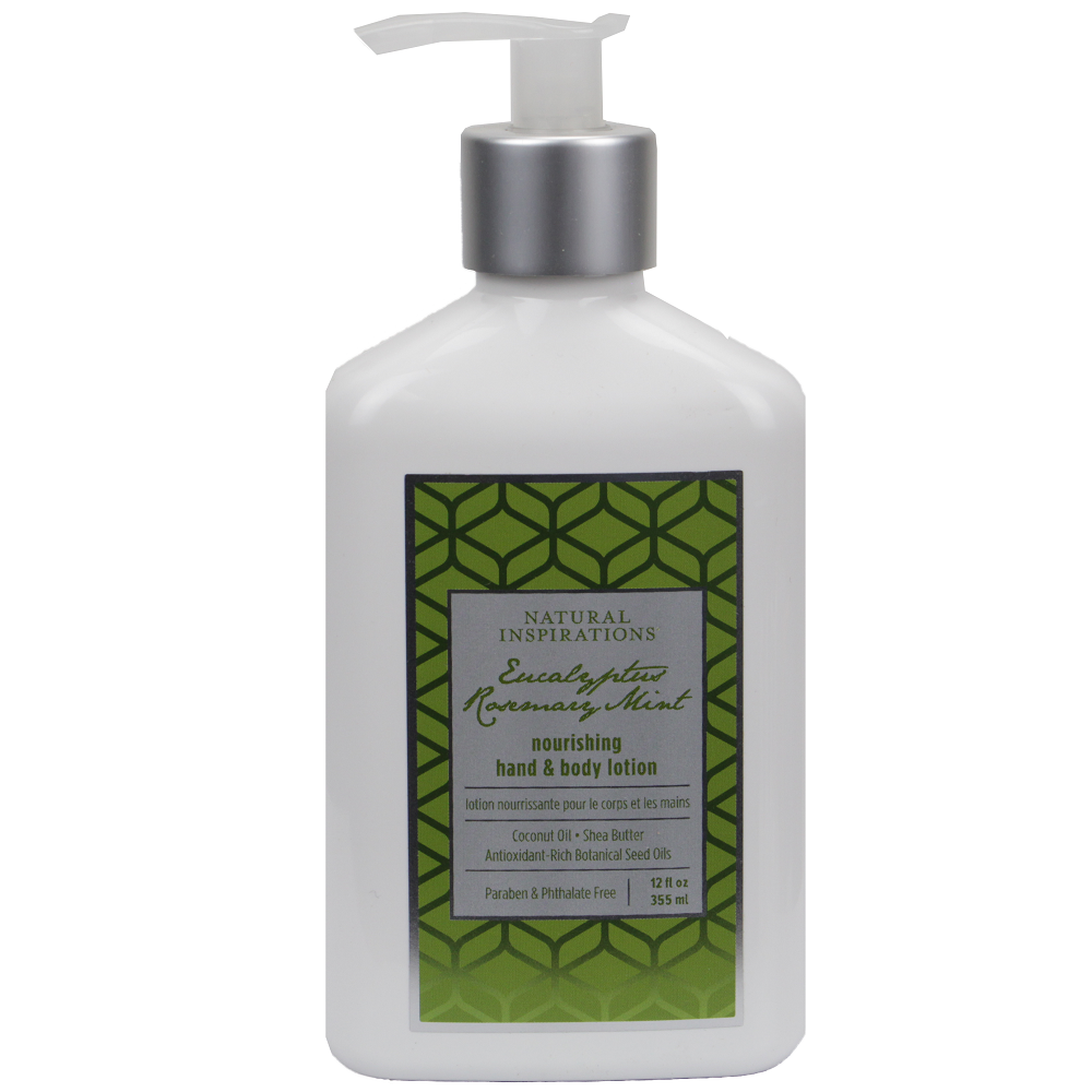 Natural Inspirations Hand & Body Lotion 12 Oz. Eucalyptus Rosemary