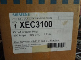 Siemens XEC3100 100A 3ph 3W 600V ITE XJ-L Busway System Plug New - $1,000.00