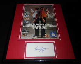 Denny Crum Signed Framed ORIGINAL 1986 Converse Advertising Display Louisville image 1