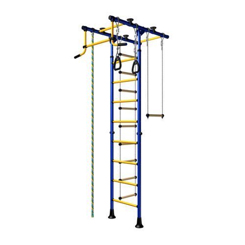 Kids Playground with Exercise Equipment Rope Ladder Swing Set, Climbing