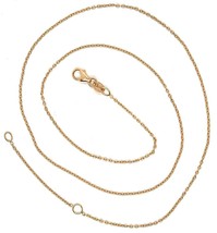 18K ROSE GOLD CHAIN, 1.0 MM ROLO ROUND CIRCLE LINK, 15.7 INCHES, MADE IN ITALY image 2