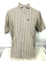 The North Face Men's Brown Plaid Short Sleeve Button Shirt Size Large L - $19.55
