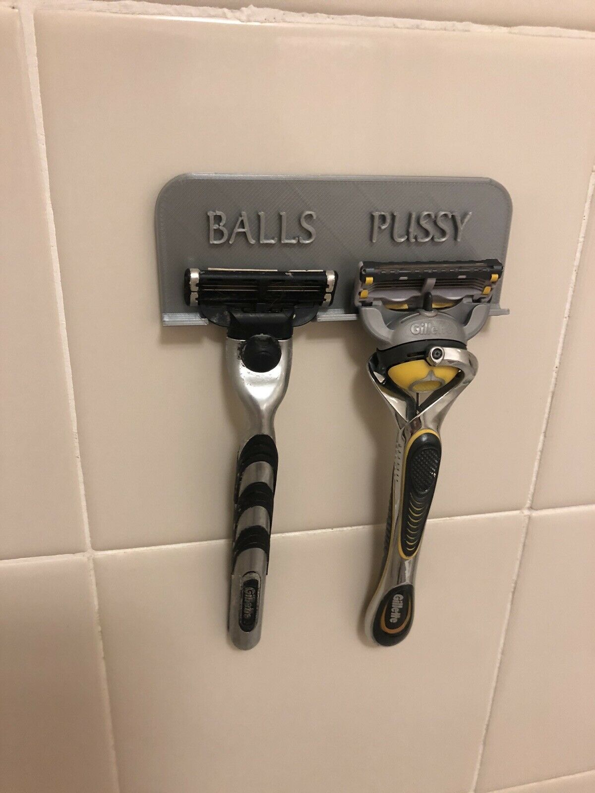 (2 PACK ) shower razor holder “Balls Pussy” Organizer Bath Caddies & Storage