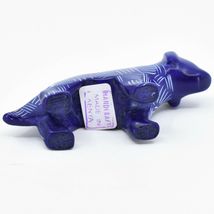 Vaneal Group Hand Carved Kisii Soapstone Dark Blue Standing Puppy Dog Figurine image 5