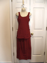 new in pkg Newport News casual long burgundy 2 pc skirt and tunic Top se... - $17.82