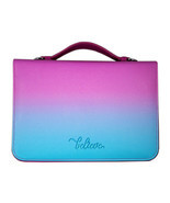 Bible Cover Believe NEW LARGE Pink and Blue Gradient 9 3/8 x 6 1/8 x1 5/8 - $30.56