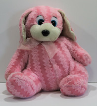 Kellytoy Kuddle Me Rabbit Bunny Big Eyes Pink Sparkle Vintage - $28.91