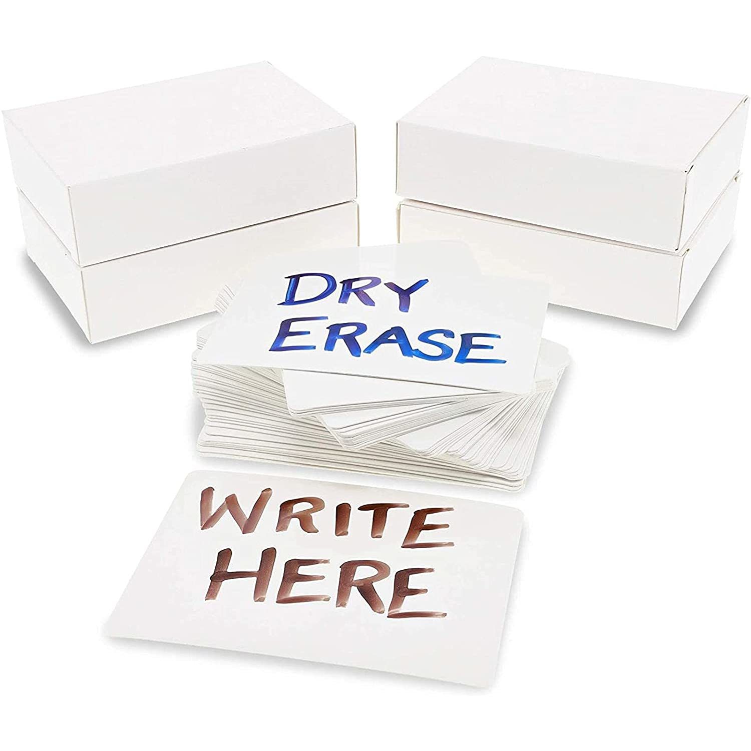Blank Dry Erase Flash Cards For Studying, Games (2.5 X 3.5 In, 216 Pie