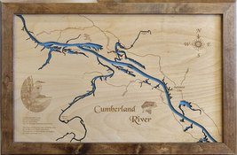 Cumberland River, KY/TN - Ashland - Laser Cut Wood Map - $136.49+
