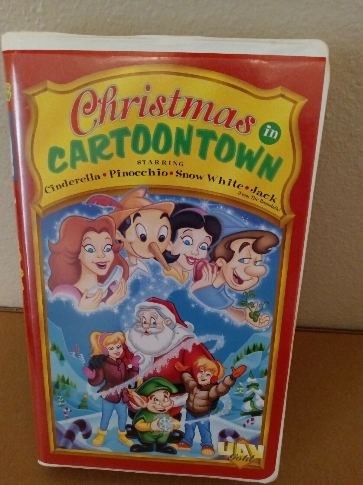 Christmas In Cartoontown VHS Video-Cinderella-Snow White-Pinocchio-Jack ...