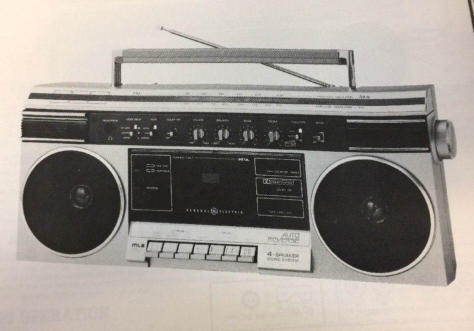 GE General Electric Boombox Owners Manual 35260A Original Instructions