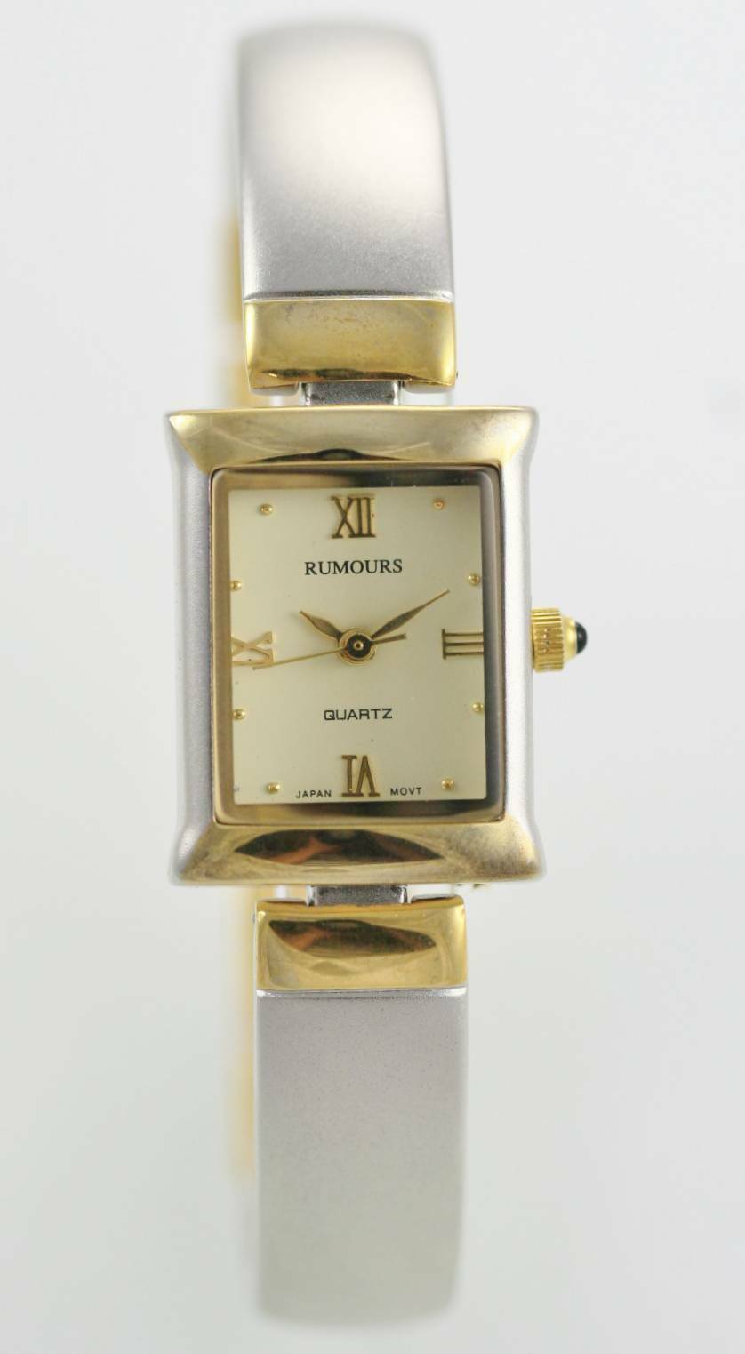 Rumours Watch Womens Stainless Steel Silver Gold Water Resistant Beige