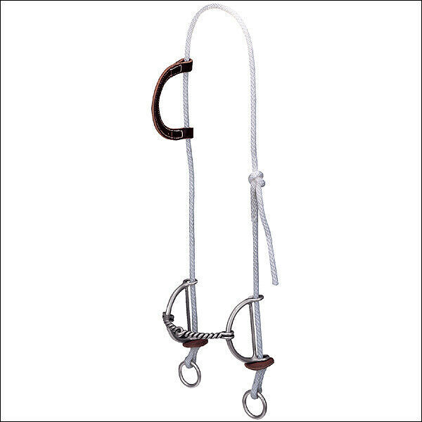 U0642 WEAVER LEATHER GAG BRIDLE WITH TWISTED MOUTH SLIDING HORSE BIT