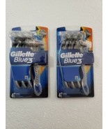Mens Lot Gillette Blue 3 Disposable Men&#39;s 3 Blade Razors - Pivot Head -8... - $10.99