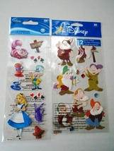 Disney Dimensional Stickers -Snow White &amp; 7 Dwarves &amp; Alice In Wonder La... - $8.99