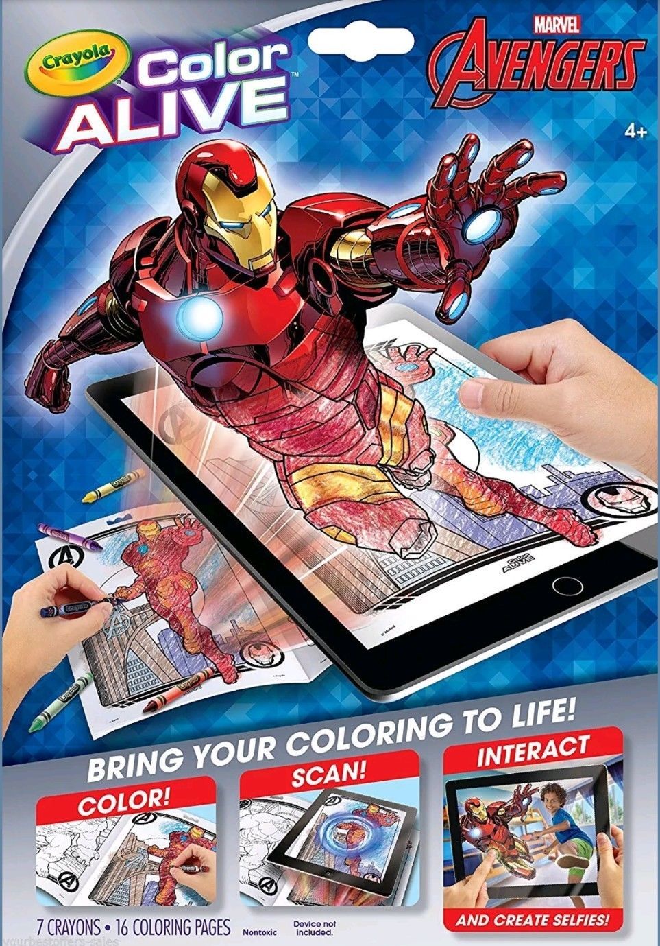 Crayola Color Alive Virtual Coloring Book, Avengers Crayola Color