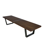 LeisureMod Mid-Century Dark Walnut Inwood Platform Bench - 6 Feet - $512.20