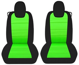 Fits 2010-2015 Chevy Camaro  Front set car seat covers    black and lime... - $82.79