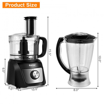 8 Cup Food Processor 500W Variable Speed Blender Chopper with 3 Blades image 4