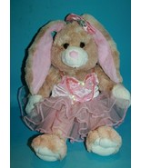 Build A Bear EASTER BUNNY RABBIT 17&quot; Ballet Ballerina Tutu Dress Plush S... - $21.15