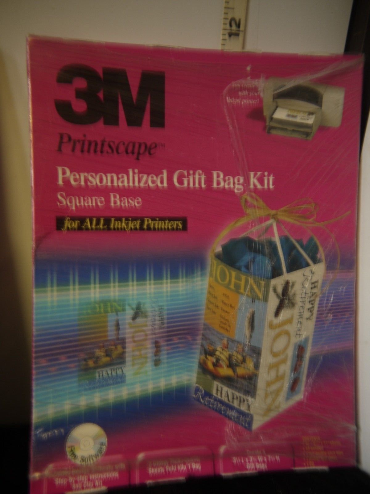 All Inkjet Printers 3M Printscape Gift Bag Kit Rectangular Base Create 5 NEW