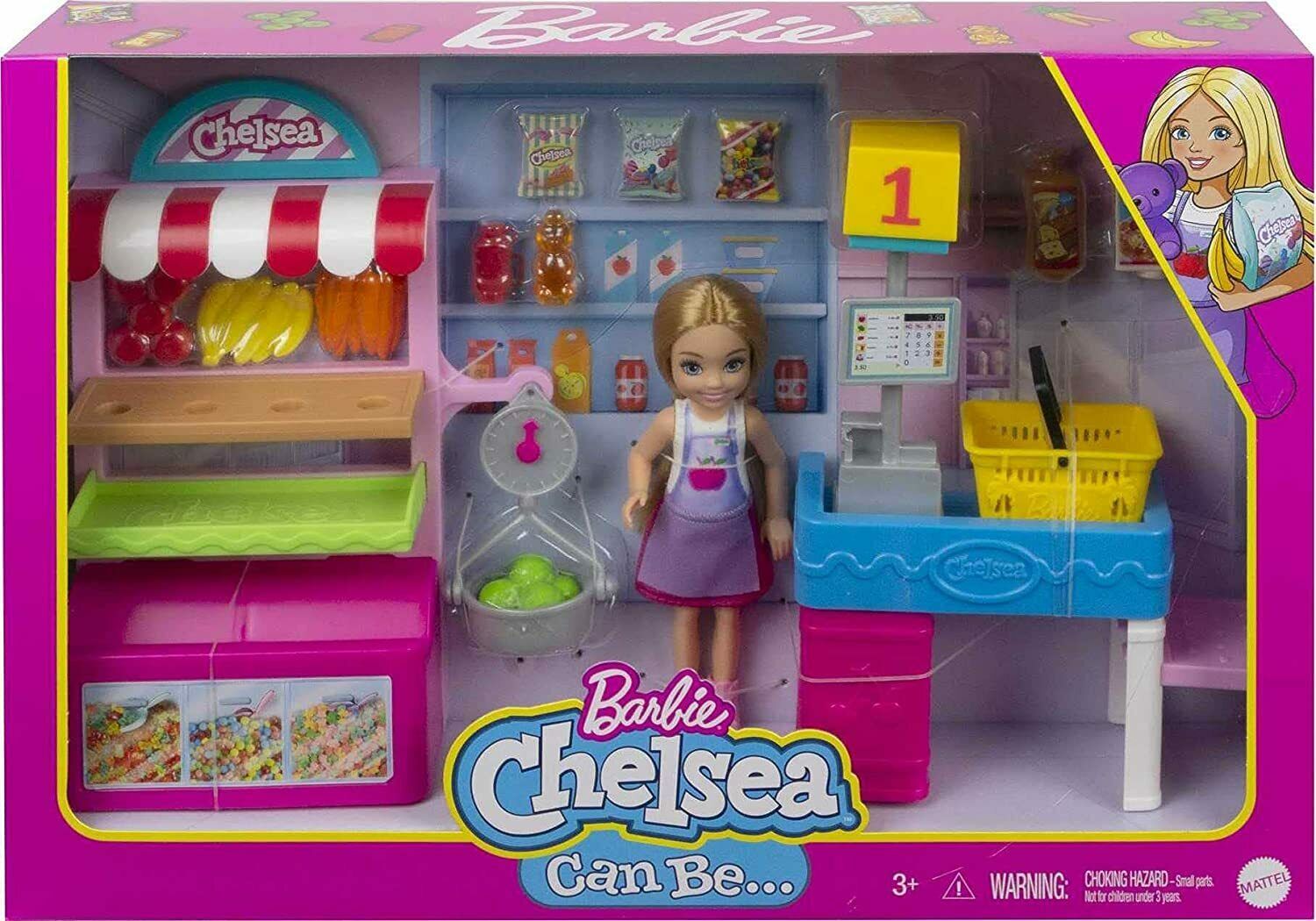 barbie chelsea can be snack supermarket playset