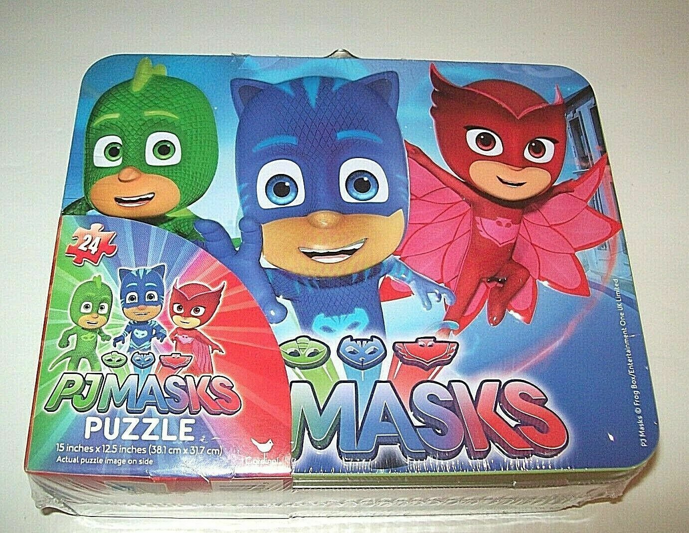 PJ Masks Puzzle in Tin with Handle 24 pieces Metal Lunch Box NEW