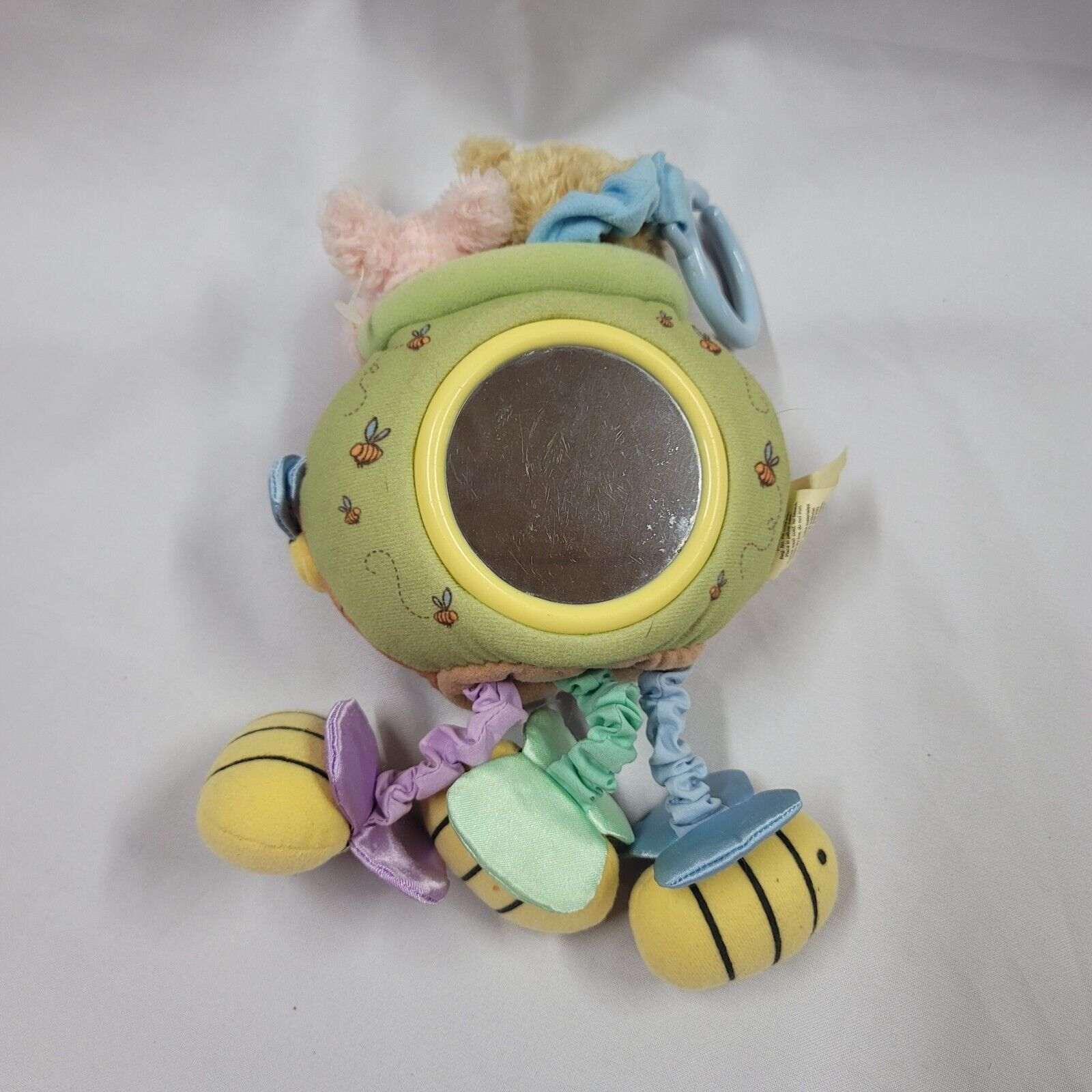 Classic Winnie the Pooh Baby Activity Toy Clip On Plush Rattle Crinkle