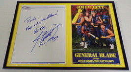 Jim Everett Signed Framed 12x18 Letter & General Blade Poster Display Rams image 1