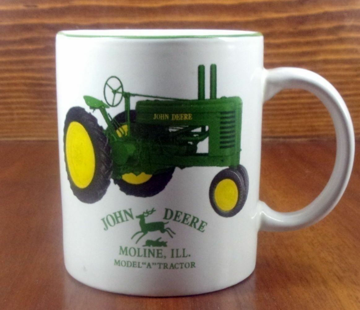 JOHN DEERE Vintage Coffee Cup Mug MOLINE ILL. Model "A