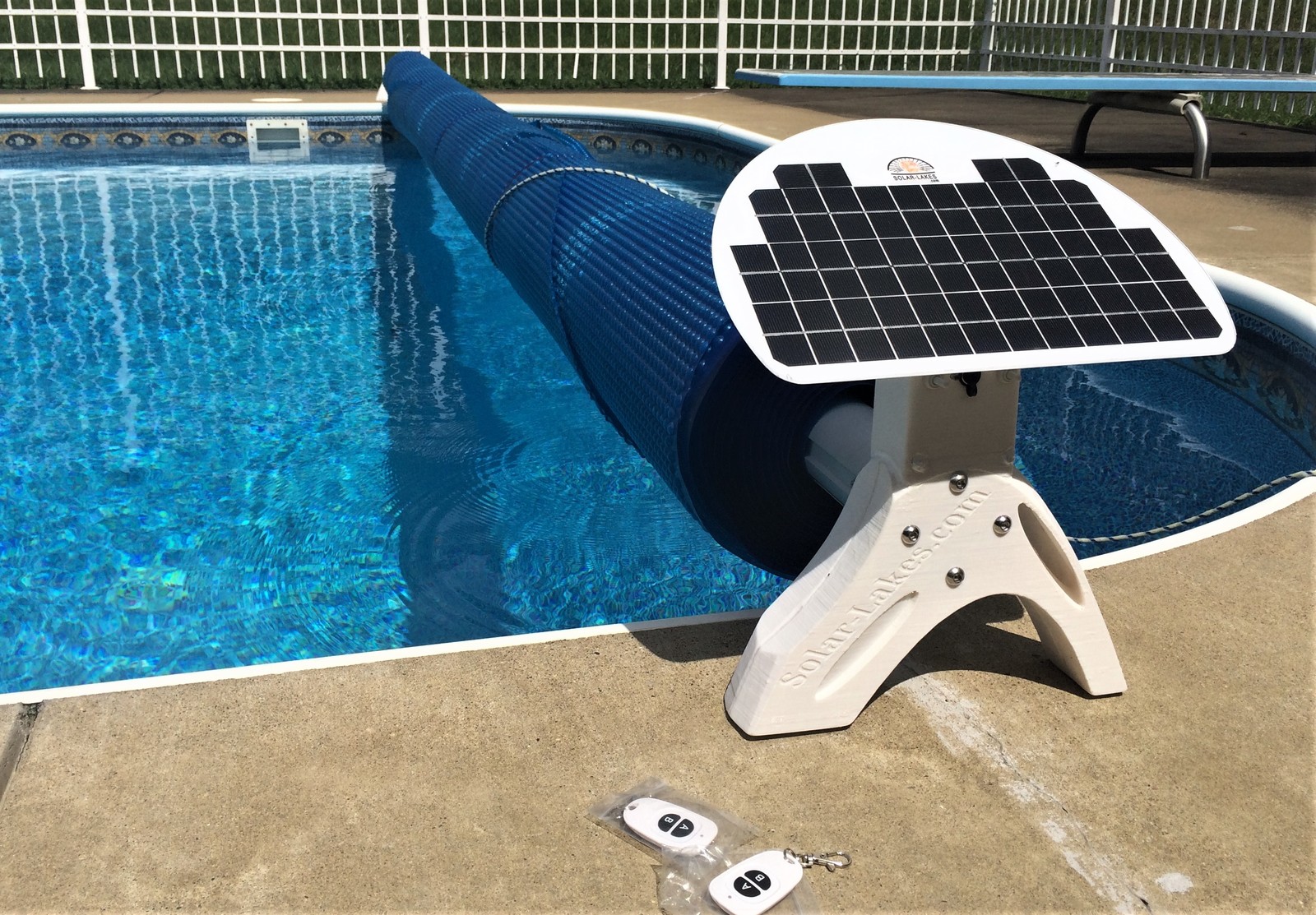 solar pool cover automatic reel