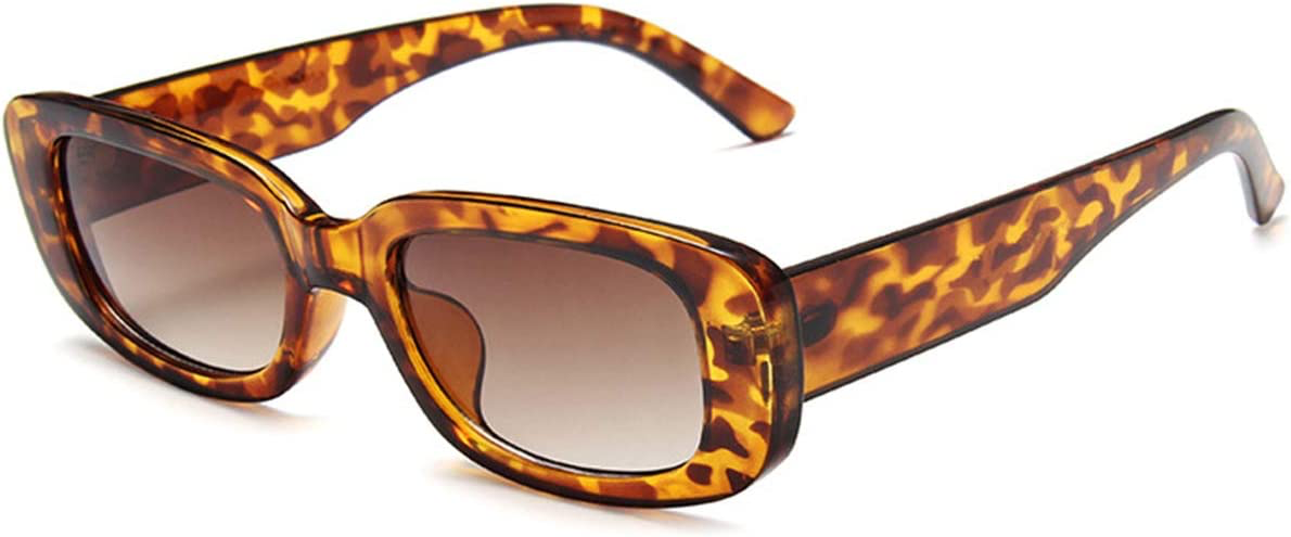 JFAN Rectangular Sunglasses For Women Men Vintage Square Frame UV400 Protection
