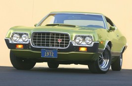 1972 Ford Gran Torino Sport lime poster 24x36 inch - $21.77