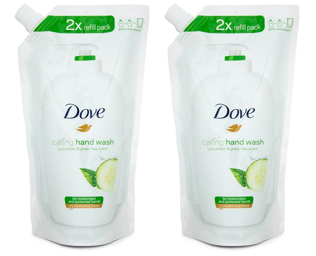 (2 Pack) Dove Caring Hand Wash 2x Refill Pack 16.9fl oz Cucumber and Green Tea