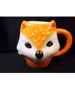 Fox face 3D stoneware coffee mug 12 oz Autumn Fall 8&quot; NEW - $6.60