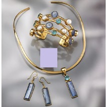 Smithsonian Bahamas Topaz & Kyanite Necklace, Bracelet & Earring Jewelry Set - $129.99