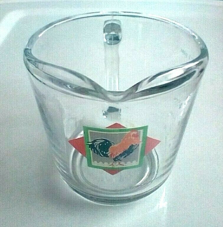 Anchor Hocking 2 Cup Glass Measuring Cup Rooster ACL Scarce Item 1980's Era - $17.64