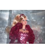 Holiday Celebration Barbie Special Edition Velvet Burgundy Dress 2002 Bl... - $24.99